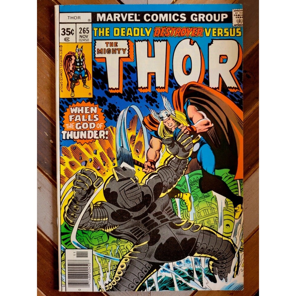Thor #265 Newsstand FN- (1977) Simonson Cover! Recorder, Destroyer, Karnilla